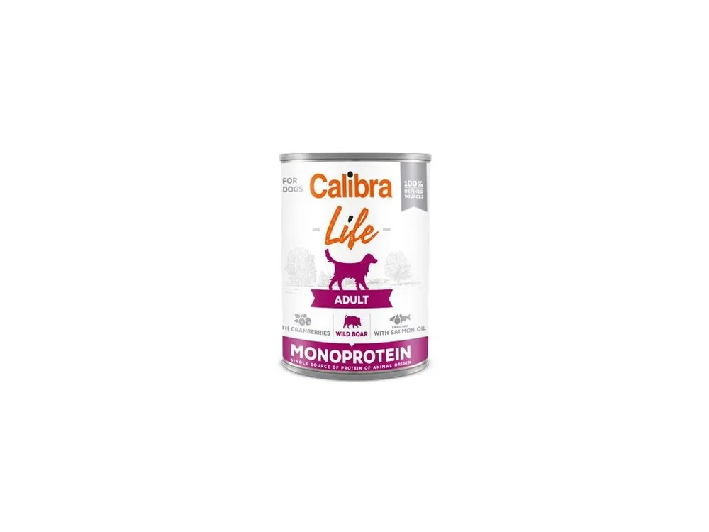 Calibra Dog Life konz.Adult Wild boar with cran. 400g Horká Nabídka