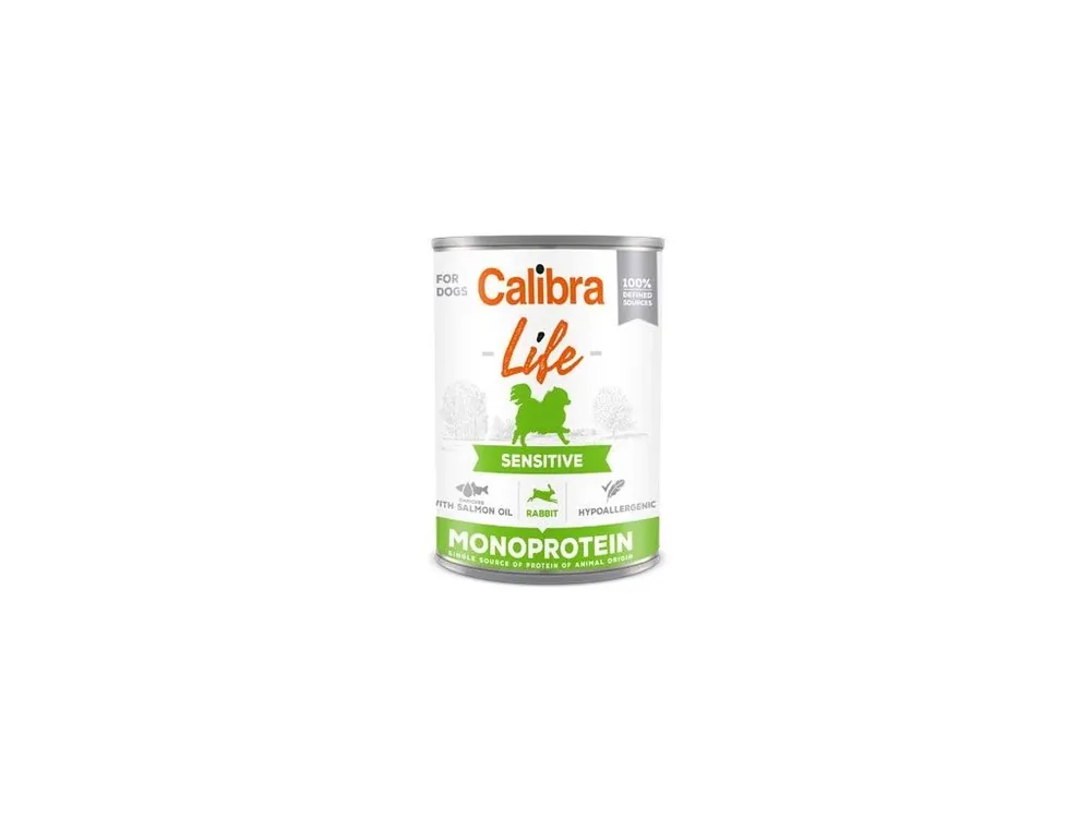 Calibra Dog Life konz.Sensitive Rabbit 400g Akce