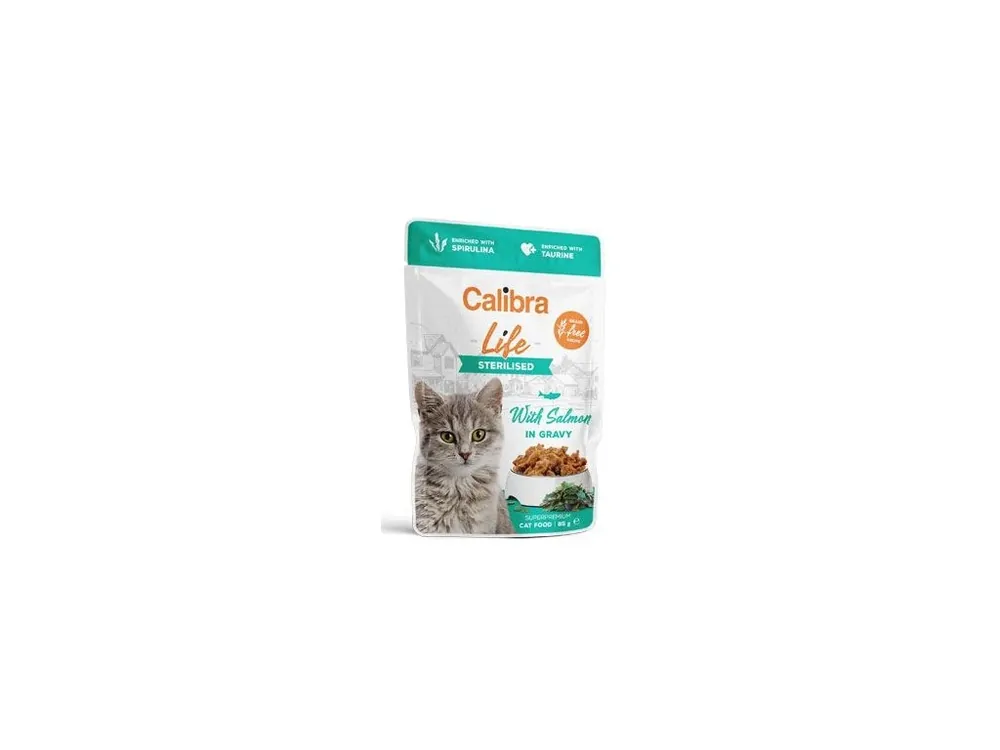 Calibra Cat Life kapsa Sterilised Salmon in gravy 85g Expresní Doručení