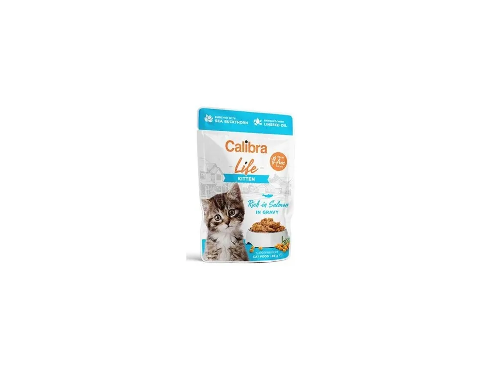 Akční Nabídka Calibra Cat Life kapsa Kitten Salmon in gravy 85g