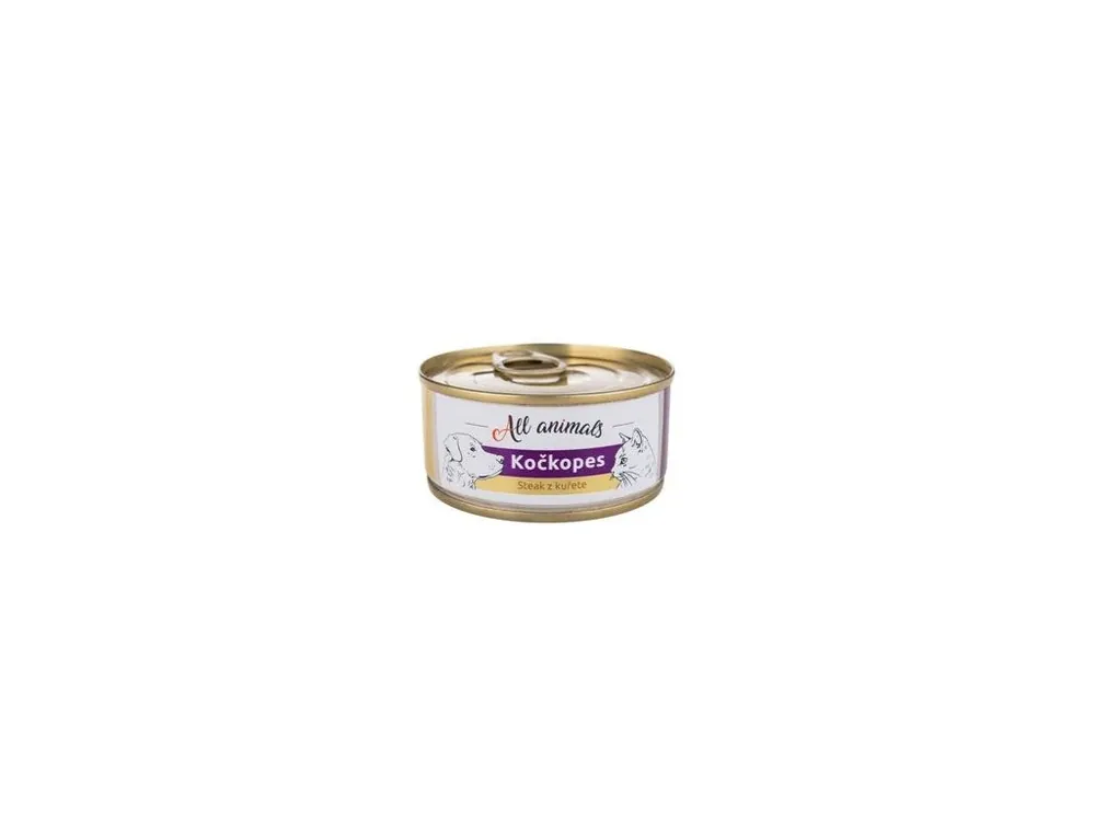 All Animals kočkopes Steak z kuřete 100g Oblíbený