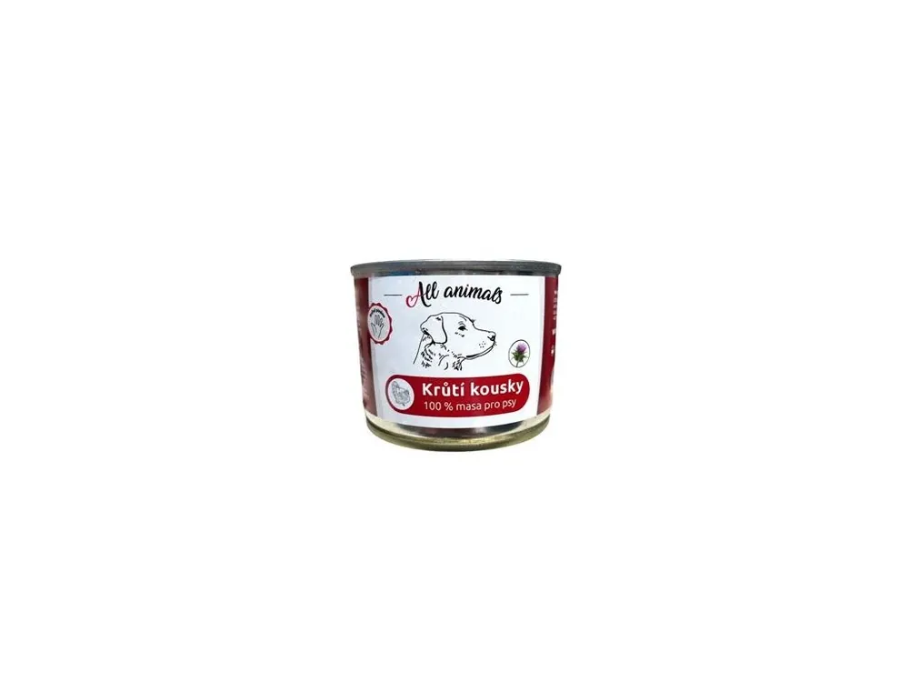Zlevněný All Animals DOG Krůtí kousky 200g