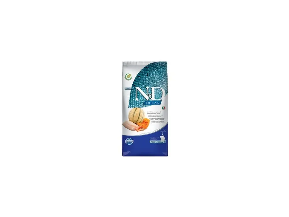 N&D OCEAN CAT Kitten Cod & Shrimp & Pumpkin&Melon 5kg Akční Nabídka