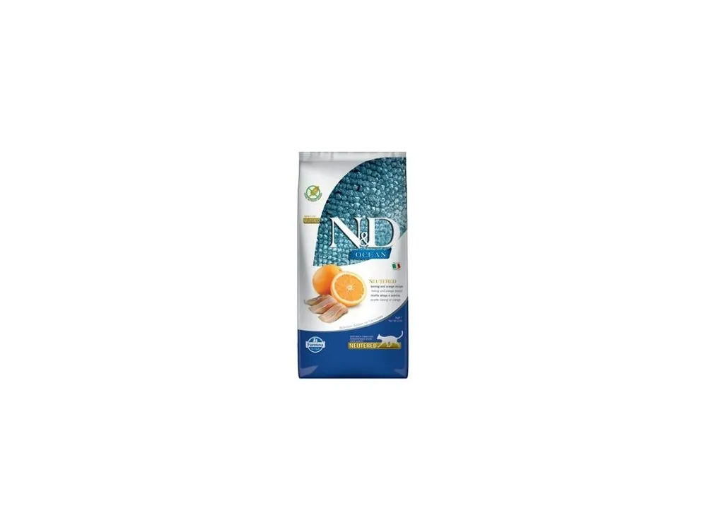 Poslední Šance N&D OCEAN CAT NEUTERED Adult Herring & Orange 5kg