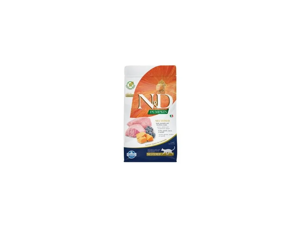 N&D Pumpkin CAT Neutered Lamb & Blueberry 1,5kg Must-Have