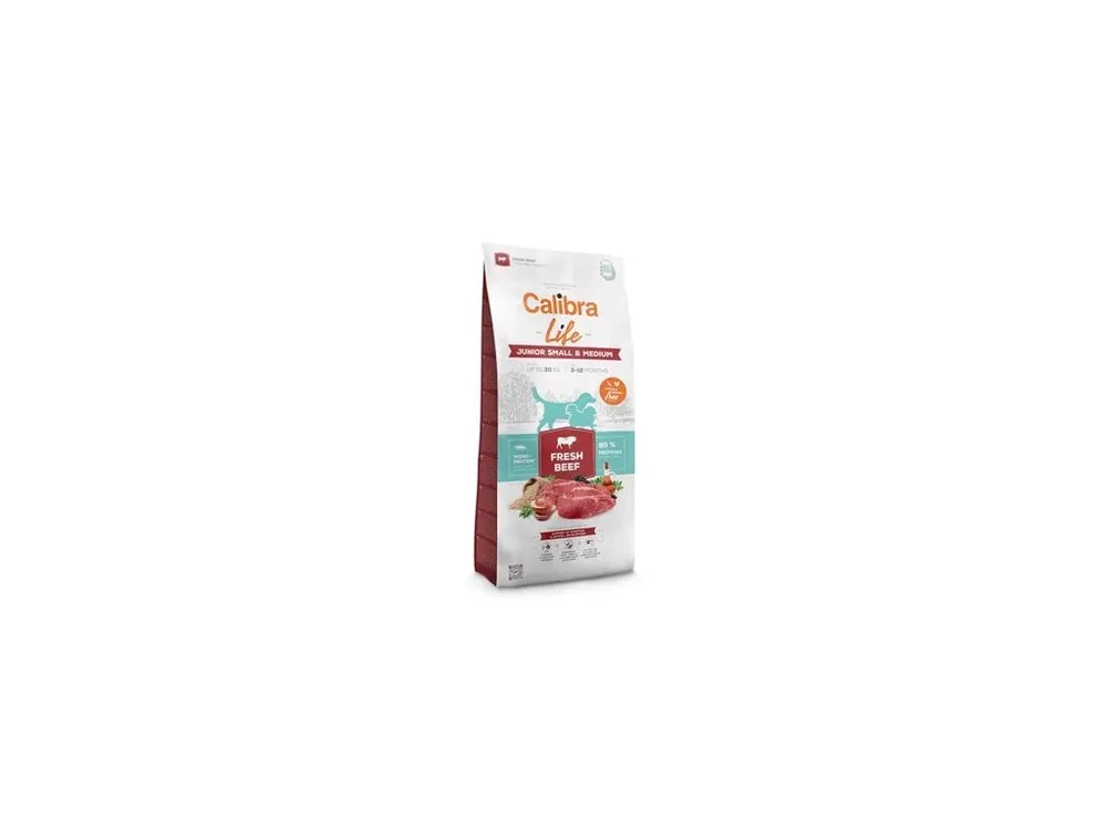 Calibra Dog Life Junior Small&Medium Fresh Beef 12kg Finální Výprodej