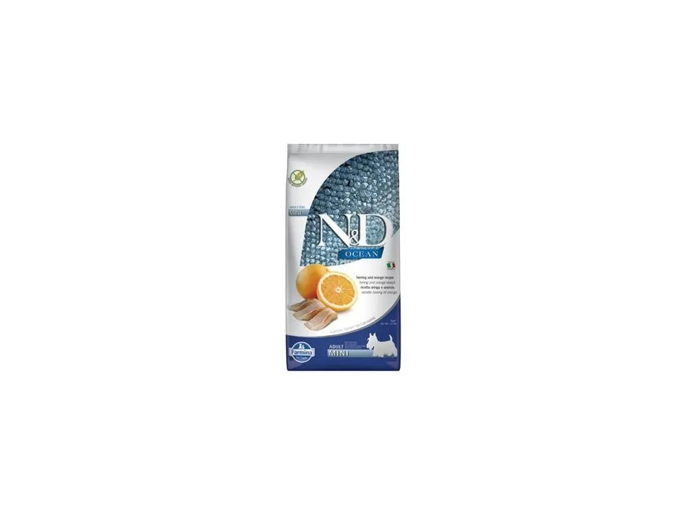 Sleva N&D OCEAN DOG Adult Mini Herring & Orange 7kg