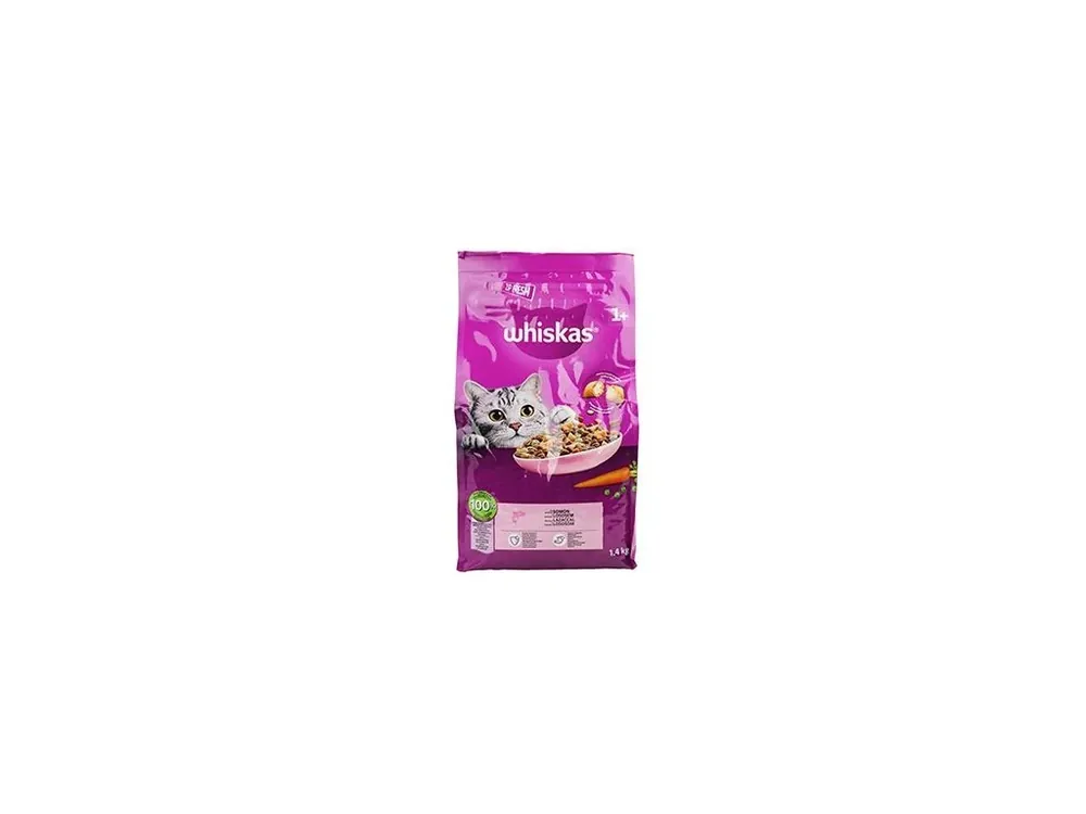 Nejlepší Cena Whiskas Dry s lososem 1,4kg