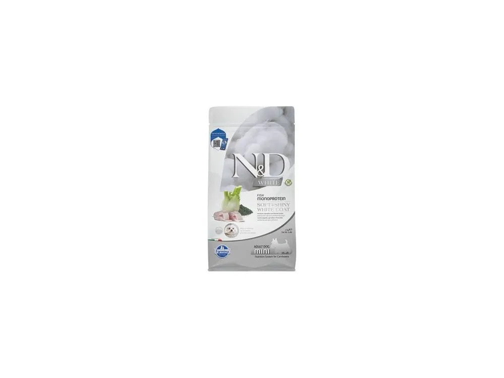 Ihned K Objednání N&D WHITE DOG Adult Mini Sea Bass&Spirulina&Fenn 2kg