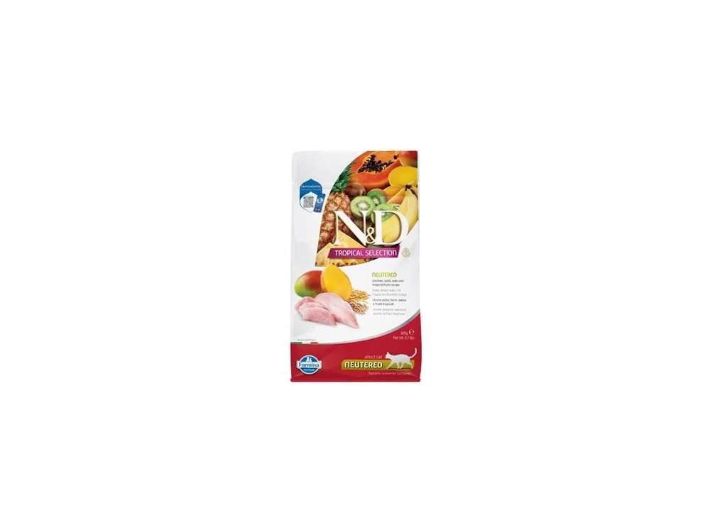 N&D TROPICAL SELECTION CAT Neutered Chicken 300g Vysoce Kvalitní