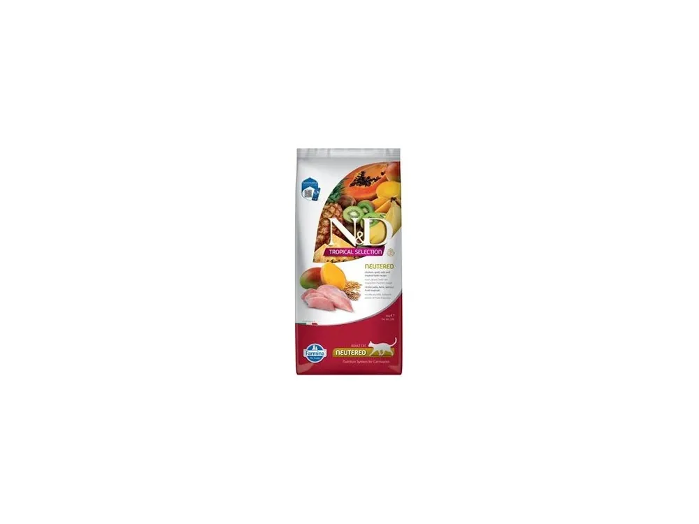 Cenový Hit N&D TROPICAL SELECTION CAT Neutered Chicken 10kg