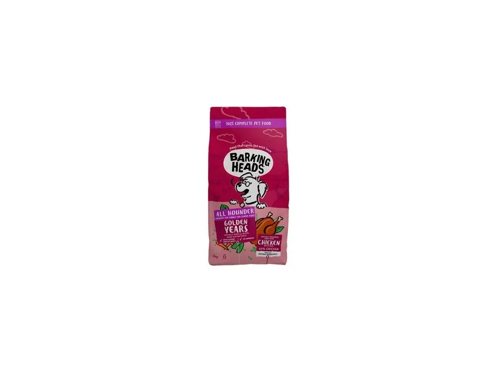 BARKING HEADS All Hounder Golden Years Chicken 12kg Omezená Nabídka