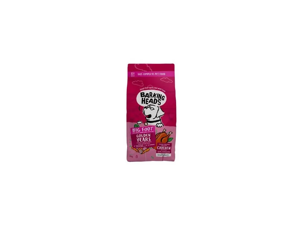 Ověřený BARKING HEADS Big Foot Golden Years Chicken 12kg