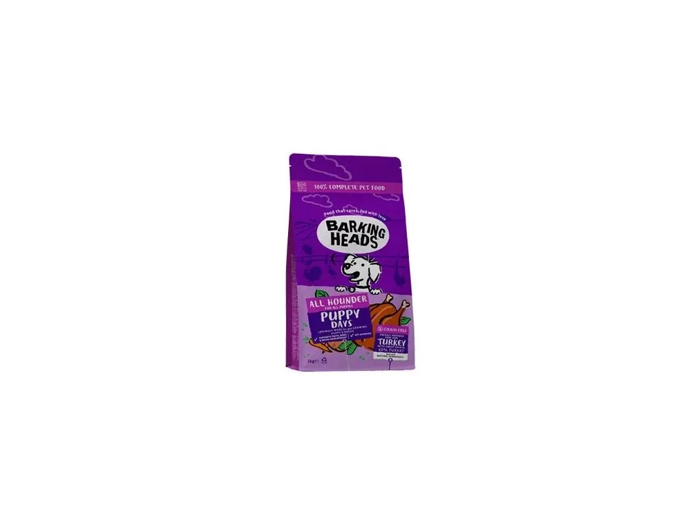 BARKING HEADS All Hounder Puppy Days Turkey 2kg Jen Po Omezenou Doba