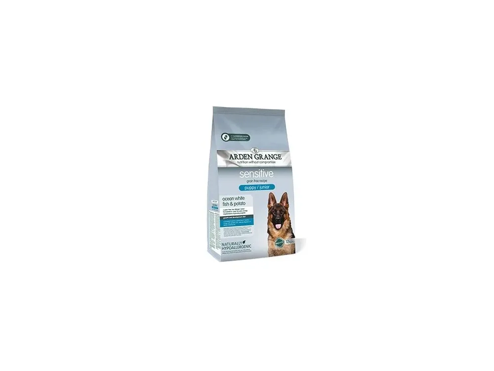 Finální Výprodej Arden Grange Dog GF Puppy Sen.Oc.White Fish&Potato12kg